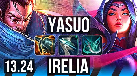 Yasuo Vs Irelia Mid 6 Solo Kills 8 2 7 400 Games Dominating Na Master 13 24 Youtube