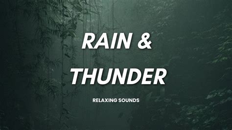 Rain and Thunder sounds to Relax - YouTube