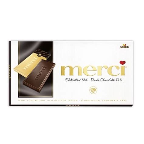 Tablete De Chocolate Negro 72 Cacau Merci Emb 100 Gr Continente