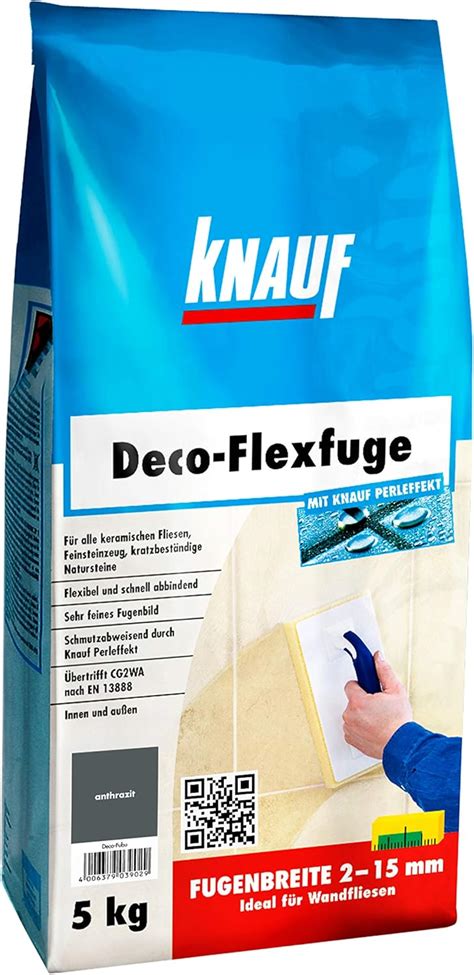 Knauf Deco Flexfuge Wand Fliesen Mörtel auf Zement Basis