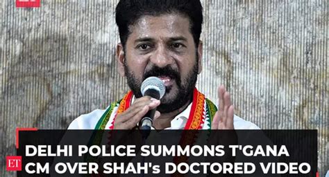 Revanth Reddy Delhi Police Summons Telangana Cm Over Alleged Amit Shah