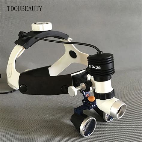 TDOUBEAUTY Portable Dental Binocular Loupes 3 5X 420mm One Way