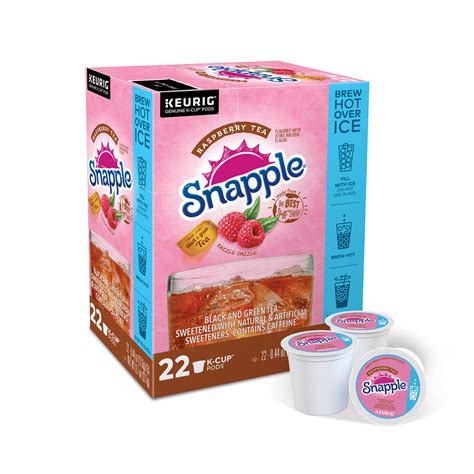 Snapple Raspberry Iced Tea, Keurig K-Cup Pod, 22 Count for Keurig ...