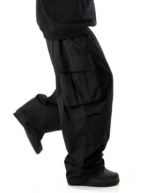 Manfinity Emrg Men Flap Pocket Side Drawstring Waist Cargo Trousers