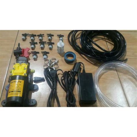 Jual MISTING KABUT Nozzle Sprayer Paket 10 Titik Mesin Pompa Air DC 12