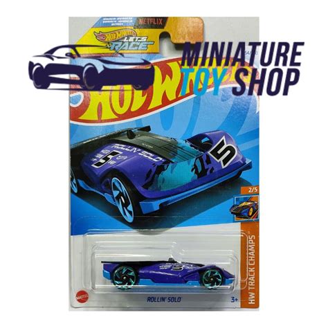 Hot Wheels Mainline Rollin Solo Blue Miniature Toy Shop