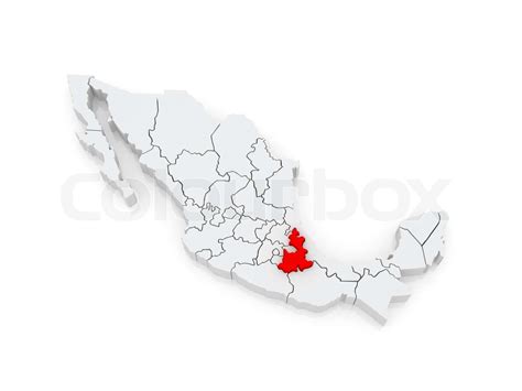 Map of Puebla. Mexico. | Stock image | Colourbox