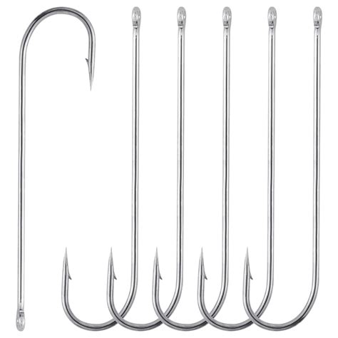 50100pcs Extra Long Shank Hook Aberdeen Hook Offset Fishing Hook High