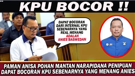 Ramadhan Pohan Dapat Bocoran Dari Internal Kpu Kalau Yang Sebenarnya