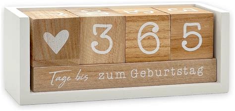 Countdown Kalender W Rfel Aus Holz Mit Themenleiste Dauer Jahres Tisch