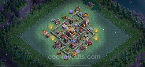 Top Builder Hall Level 5 Anti 3 Stars Base With Link Clash Of Clans