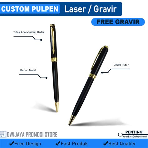 Pulpen Model Parker Sonnet Pulpen Metal Promosi Custom Grafir Logo