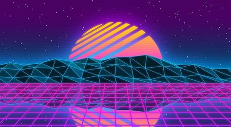 Relaxing Vaporwave Sunset Wallpaper