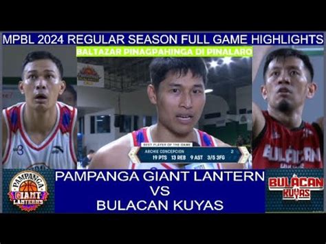 Mpbl Regular Season Pampanga Vs Bulacan Full Game Highlights