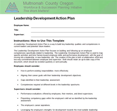 10 Best Leadership Development Plan Templates [pdf And Word] Templates Show