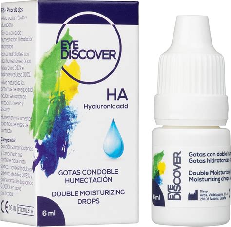 EYE DISCOVER Eye Drops For Dry Eyes With Hyaluronic Acid Double