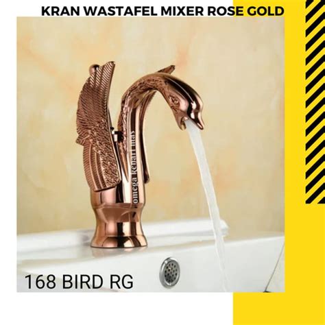 Jual KRAN WASTAFEL CUCI TANGAN PANAS DINGIN MIXER KUNINGAN MARON ROSE