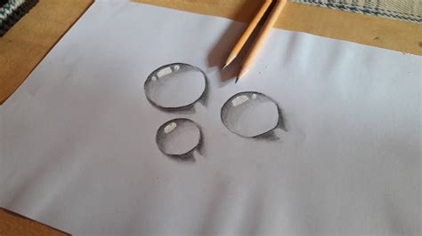 How To Draw 3d Water Drops On Paper Water Drawing Tutorials For Kids