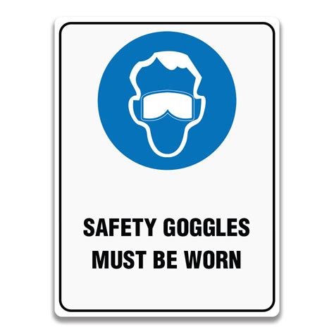 Safety Goggles Must Be Worn Sign Safety Sign And Label