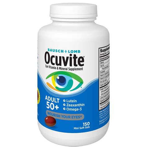 Ocuvite Adult 50 Vitamin And Mineral Supplement With Lutein Zeaxanthin And Omega 3 Soft Gels