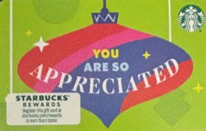 Gift Card You Are So Appreciated Starbucks United States Of America