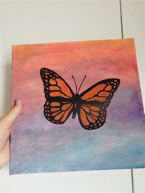 Butterfly Canvas Painting Ideias Para Telas Ideias De Pinturas