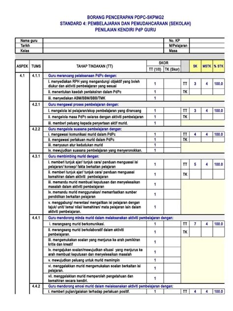 Borang Skpmg2 Standard 4 Excel Robert Forsyth