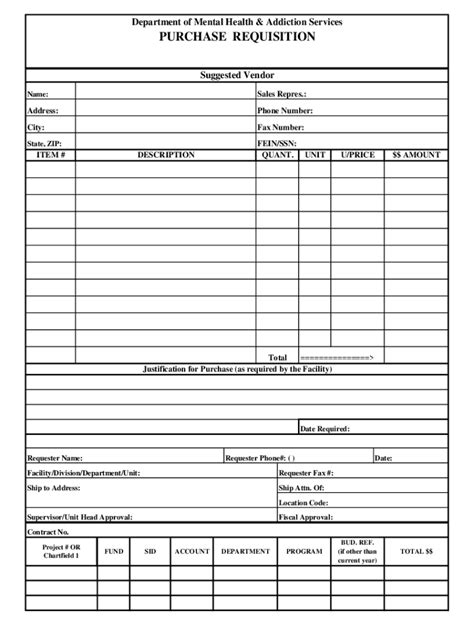 Fillable Online Dmhas Purchase Requisition Fax Email Print Pdffiller