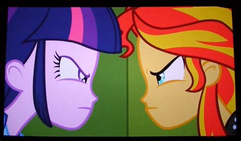 357219 Safe Screencap Sunset Shimmer Twilight Sparkle Equestria