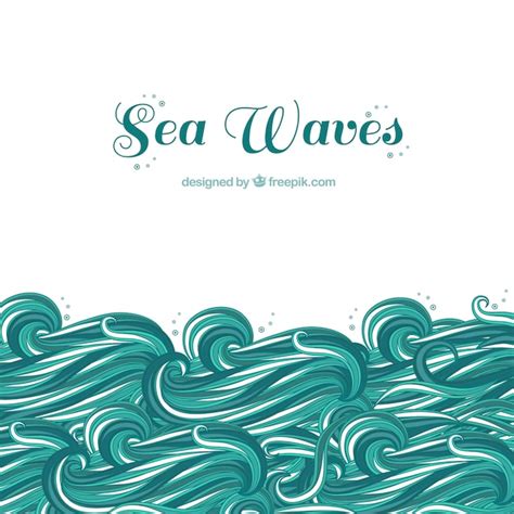 Vectores E Ilustraciones De Olas Mar Dibujos Para Descargar Gratis