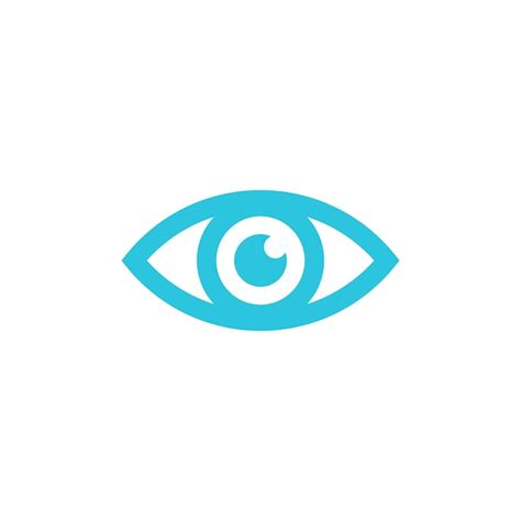 Icono De Ojo Abierto Desde El Conjunto De Iconos Azules Vector Premium