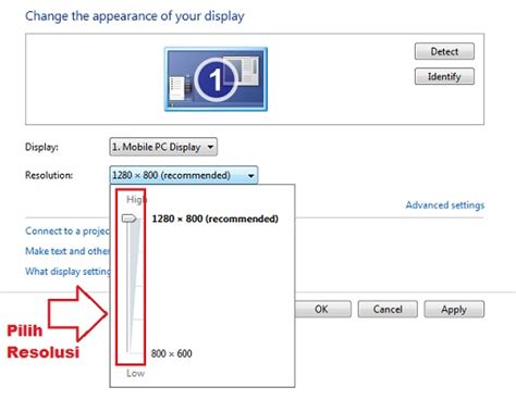 Cara Mengubah Resolusi Layar Laptop Windows 7 Belajar Komputer Dasar Palu