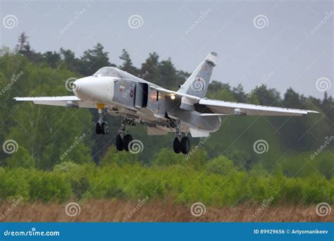 Sukhoi Su-24M Bomber of Russian Air Force Landing at Kubinka Air Force Base. Editorial Photo ...