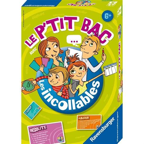 LES INCOLLABLES Le P tit bac Ravensburger Jeu de société enfants