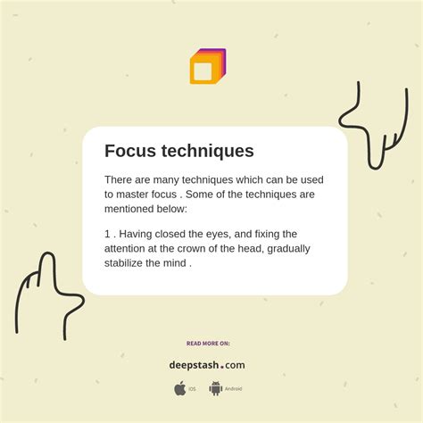 Focus techniques - Deepstash