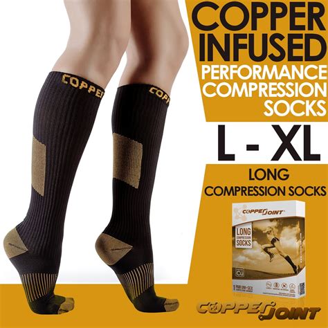 Copperjoint Long Compression Socks Copper Infused And Durable Design