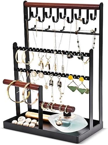 Lolalet Jewelry Organiser Stand Necklace Organizer Earring Holder 6