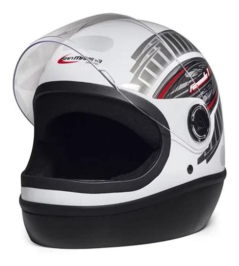 Capacete Moto Fechado San Marino Taurus Formula Grafic Branco