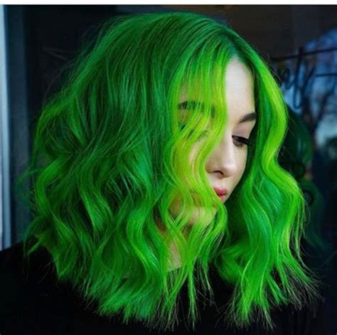 The Hottest Neon Hair Colors To Try In 2019 Neon Hair Neon Hair Color Green Hair Colors