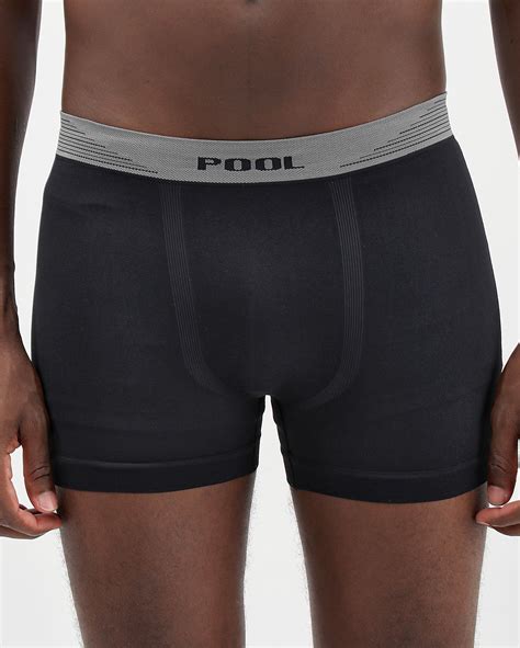 Riachuelo Cueca Boxer Sem Costura Em Microfibra C S Listrado Preta