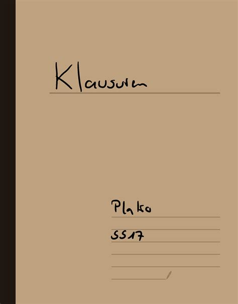 Klausuren 5 Klausner Plato 5517 Universität Stuttgart Institut für