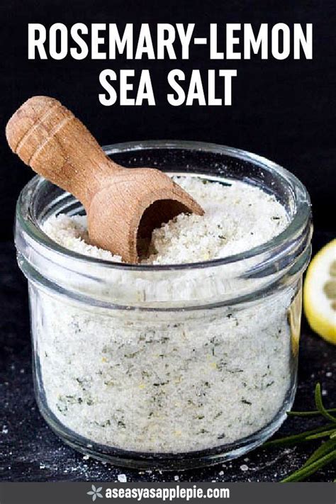 Rosemary Lemon Sea Salt Recipe Flavored Salts Recipes Homemade