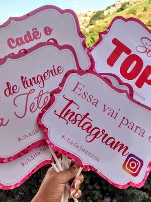 Plaquinhas Cha De Lingerie Compre Produtos Personalizados No Elo