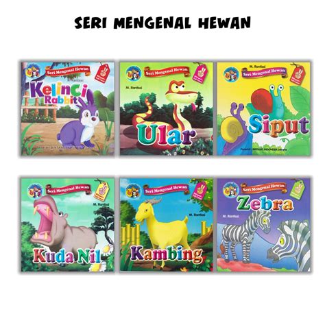 Jual Buku Anak 2 Tahun Bilingual Seri Mengenal Hewan Zebra Kuda Nil