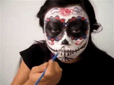 simple sugar skull face painting tutorial youtube