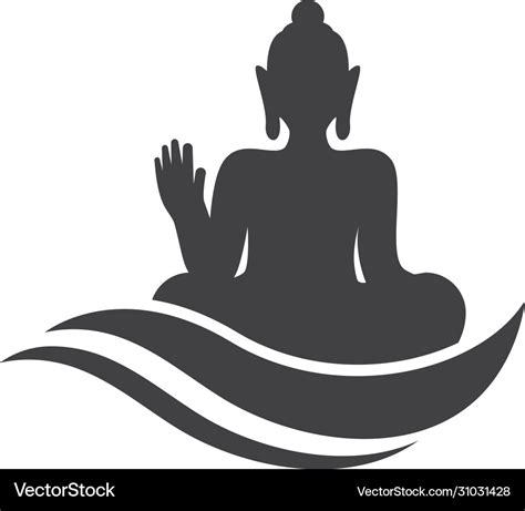 Buddha Statue Logo Royalty Free Vector Image Vectorstock