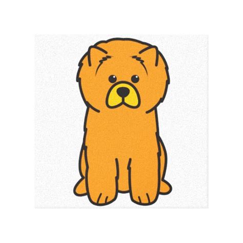 Chow Chow Dog Cartoon Canvas Print | Zazzle