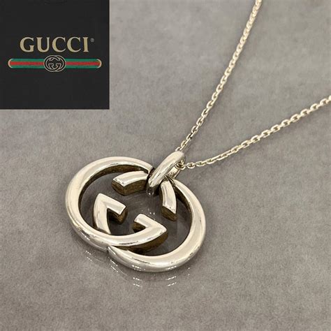 31％割引ホワイト系玄関先迄納品 新品仕上済 Gucci シルバー 925 インターロッキングg ネックレス ネックレス アクセサリー