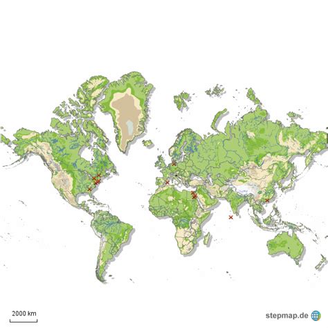 Stepmap Welt Landkarte F R Welt