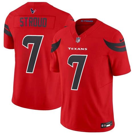 Men’s Houston Texans 7 C J Stroud Red 2024 Alternate F U S E Vapor Stitched Jersey Cheap